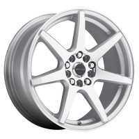 Thumbnail for Raceline 131S Evo 16x7in / 5x110/5x115 BP / 40mm Offset / 72.62mm Bore - Silver & Machined Wheel