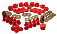 Thumbnail for Energy Suspension 85-92 VW Golf/GTI/Jetta / 72-93 Dodge Ramcharger Red Hyper-flex Master Bushing Set