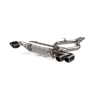 Thumbnail for Akrapovic 2017+ Alfa Romeo Stelvio Quadrifoglio Slip-On Line (Titanium) w/Titanium/Carbon Fiber Tips