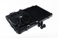 Thumbnail for CSF 96-07 Mitsubishi Evo 4/5/6/7/8/9 Full-Slim Radiator w/12in Fan & Shroud/-16AN - Black
