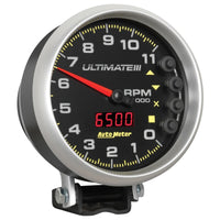 Thumbnail for AutoMeter Gauge Tach 5in. 11K RPM Pedestal Datalogging Ultimate IIi Playback Black