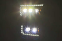 Thumbnail for AlphaRex 17-20 Ford Raptor NOVA LED Proj Headlights Plank Style Alpha Black w/Activ Light/Seq Signal