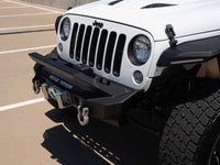 Thumbnail for Road Armor 07-18 Jeep Wrangler JK Stealth Front Winch Bumper w/Bar Guard Mid Width - Tex Blk