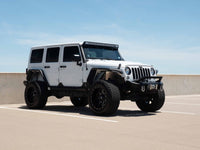 Thumbnail for Road Armor 07-18 Jeep Wrangler JK Stealth Front Fender Flare Body Armor w/LED DRL - Tex Blk