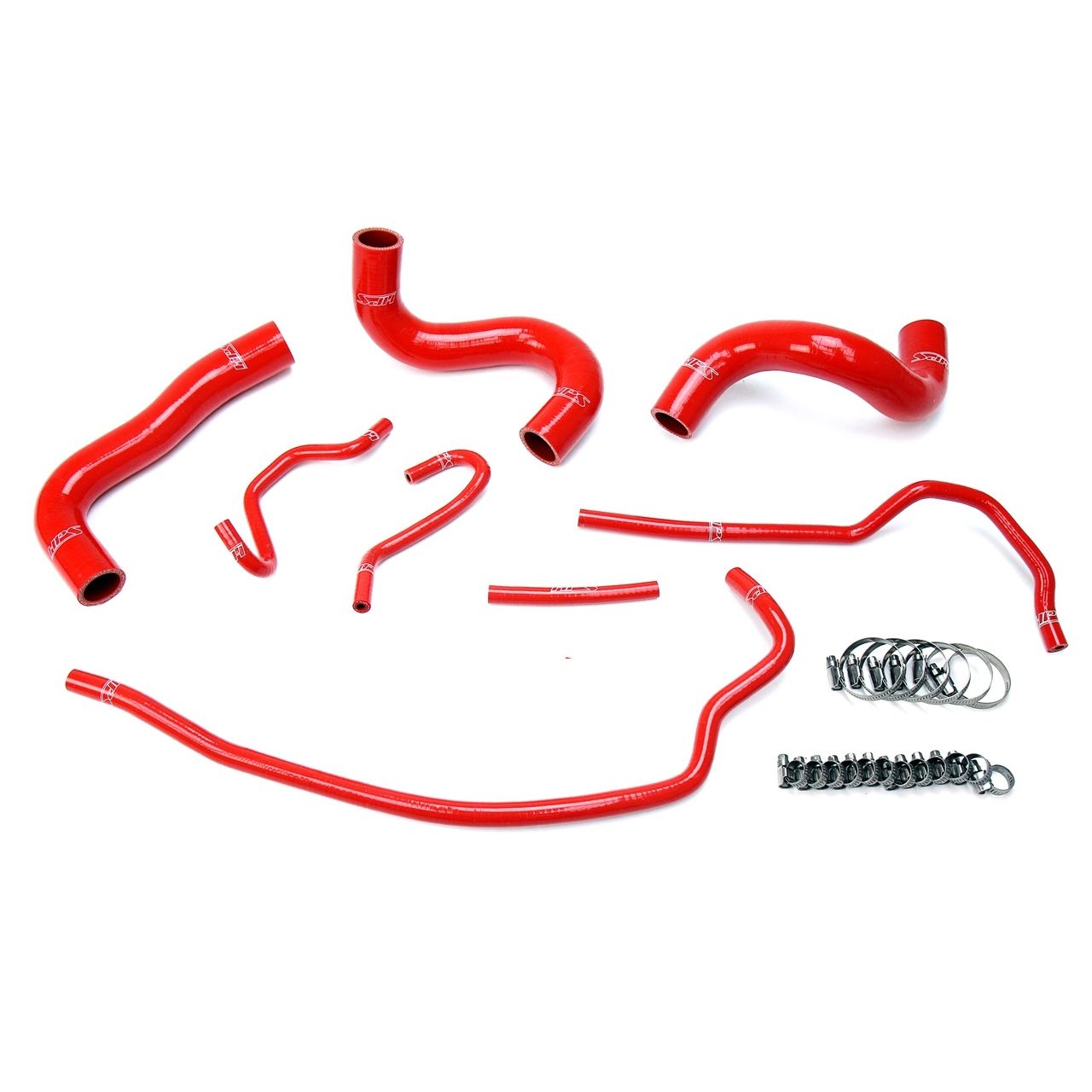 HPS Red Reinforced Silicone Radiator Hose Kit Coolant for Toyota 09-13 Corolla 1.8L