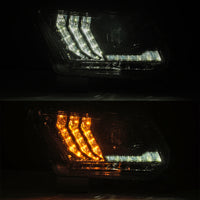 Thumbnail for AlphaRex 10-12 Ford Mustang PRO-Series Projector Headlights Plank Style Jet Black w/Top/Bottom DRL