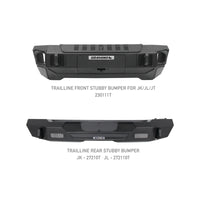 Thumbnail for Go Rhino 07-20 Jeep Wrangler JL/JLU/JK/JKU/Gladiator JT Trailline Front Stubby Bumper