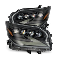 Thumbnail for AlphaRex 14-19 Lexus GX460 (Non-AFS) NOVA LED Proj Headlights Alpha Black w/Activ Light/Seq Signal