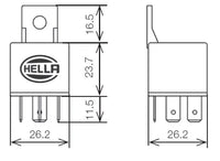 Thumbnail for Hella Relay Mini Iso 5 Pole 12V Spdt Bkt