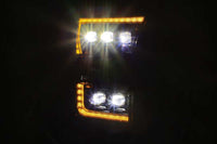 Thumbnail for AlphaRex 17-20 Ford Raptor NOVA LED Proj Headlights Plank Style Alpha Black w/Activ Light/Seq Signal