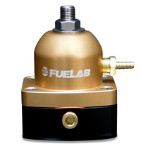Thumbnail for Fuelab 515 TBI Adjustable FPR Large Seat 10-25 PSI (2) -6AN In (1) -6AN Return - Gold