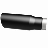 Thumbnail for MagnaFlow Tip Stainless Black Coated Single Wall Round Single Outlet 5in Dia 3.5in Inlet 14.5in L