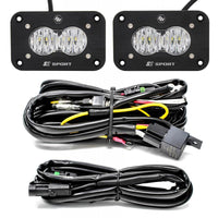 Thumbnail for Baja Designs S2 Sport Flush Mount Wide Cornering Pattern LED Work Light Clear Lens Kit