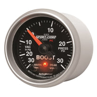 Thumbnail for Autometer Sport-Comp II 52mm 30 IN HG / 30 PSI Electronic Boost/Vacuum Gauge