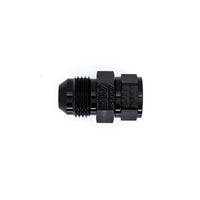 Thumbnail for DeatschWerks 8AN Male Flare to Fuel Pump Outlet Barb Adapter - Anodized Matte Black