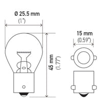 Thumbnail for Hella Bulb 7506 12V 21W Ba15S S8 (2)