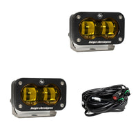 Thumbnail for Baja Designs Universal S2 SAE Spot LED (Pair) - Amber