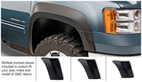 Thumbnail for Bushwacker 07-14 GMC Sierra 2500 HD Extend-A-Fender Style Flares 2pc - Black