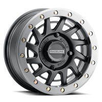 Thumbnail for Raceline A12BG Squad 15x7in/4x137 BP/38mm Offset/110.18mm Bore - BLK & Gunmetal Ring Beadlock Wheel