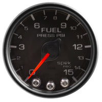 Thumbnail for Autometer Spek-Pro Gauge Fuel Press 2 1/16in 15psi Stepper Motor W/Peak & Warn Blk/Blk