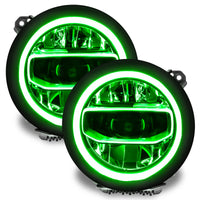 Thumbnail for Oracle Jeep Wrangler JL/Gladiator JT RGB+W Headlight DRL Upgrade Kit - ColorSHIFT SEE WARRANTY