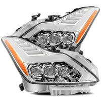 Thumbnail for AlphaRex 08-13 Infiniti G37 NOVA LED Proj Headlights Chrome w/ Activ Light/Seq Signal/DRL