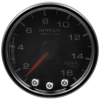Thumbnail for Autometer Spek-Pro Gauge Nitrous Press 2 1/16in 1600psi Stepper Motor W/Peak & Warn Blk/Smoke/Blk