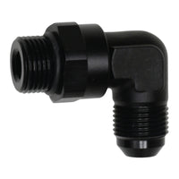 Thumbnail for DeatschWerks 8AN ORB Male Swivel to 8AN Male Flare 90-Degree Fitting - Anodized Matte Black