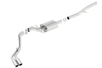 Thumbnail for Borla 14 Silv/Sierra 1500 EC Std/CC Short 143.5in WB S-Type Dual Rolled Side Exit Cat-Back Exhaust