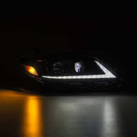 Thumbnail for AlphaRex 11-21 Toyota Sienna LUXX LED Proj Headlights Plank Style Alpha Black w/Seq Signal/DRL