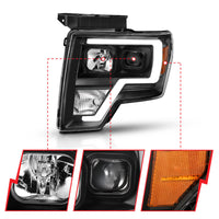 Thumbnail for ANZO 2009-2014 Ford F-150 Projector Light Bar H.L Black Amber