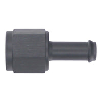 Thumbnail for DeatschWerks 6AN Female Flare Swivel to 5/16in Single Hose Barb - Anodized Matte Black