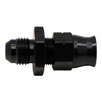Thumbnail for DeatschWerks 6AN Male Flare to 3/8in Hardline Compression Adapter - Anodized Matte Black