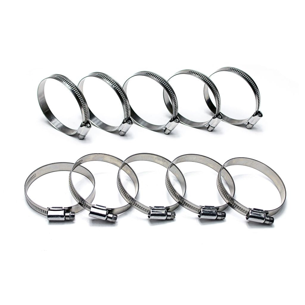 HPS Stainless Steel Embossed Hose Clamps Size 6 10pc Pack 1/2" - 13/16" (13mm-20mm)