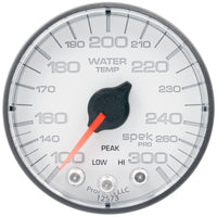 Thumbnail for Autometer Spek-Pro Gauge Water Temp 2 1/16in 300f Stepper Motor W/Peak & Warn Wht/Blk