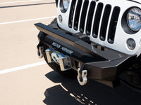 Thumbnail for Road Armor 07-18 Jeep Wrangler JK Stealth Front Winch Bumper w/Bar Guard Mid Width - Tex Blk