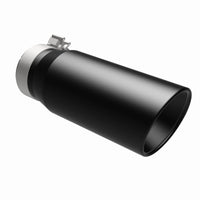 Thumbnail for MagnaFlow Tip Stainless Black Coated Single Double Round Single Outlet 5in Dia 4in Inlet 13in L