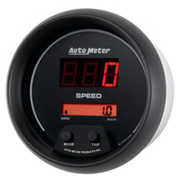 Thumbnail for Autometer Sport-Comp Black 3 3/8in 160 MPH Digital Speedo Gauge