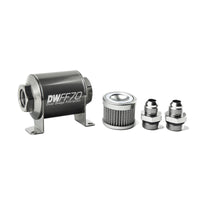 Thumbnail for DeatschWerks Stainless Steel 8AN 100 Micron Universal Inline Fuel Filter Housing Kit (70mm)