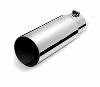 Thumbnail for Gibson Rolled Edge Angle-Cut Tip - 4in OD/2.5in Inlet/12in Length - Stainless