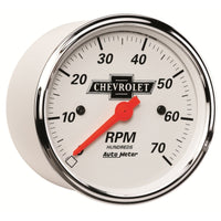 Thumbnail for Autometer Arctic White GM 3-1/8in 7000RPM 4, 6, 8 Cyl Electrical Tachometer Gauge