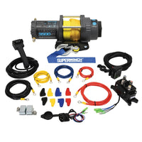 Thumbnail for Superwinch 3500 LBS 12V DC 7/32in x 32ft Synthetic Rope Terra 3500SR Winch - Gray Wrinkle
