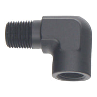 Thumbnail for DeatschWerks 90-Degree 1/8in NPT Male to Female 1/8in NPT - Anodized Matte Black