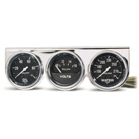 Thumbnail for Autometer AutoGage Chrome Console 52.4mm Mech 0-100 PSI Oil Press/ 10-16 V / 130-280 Deg Water Temp