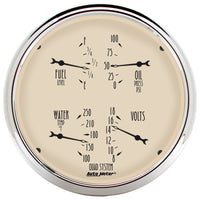 Thumbnail for AutoMeter Gauge Quad 5in. 240 Ohm(e) to 33 Ohm(f) Elec Antique Beige