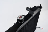 Thumbnail for CSF 96-07 Mitsubishi Evo 4/5/6/7/8/9 Full-Slim Radiator w/12in Fan & Shroud/-16AN - Black