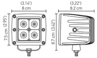 Thumbnail for Hella HVF Cube 4 LED Off Road Kit - 3.1in 2X12W