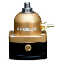 Thumbnail for Fuelab 515 TBI Adjustable FPR Large Seat 10-25 PSI (2) -10AN In (1) -6AN Return - Gold