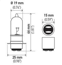 Thumbnail for Hella Bulb 3603 12V 25/25W Px15D T6
