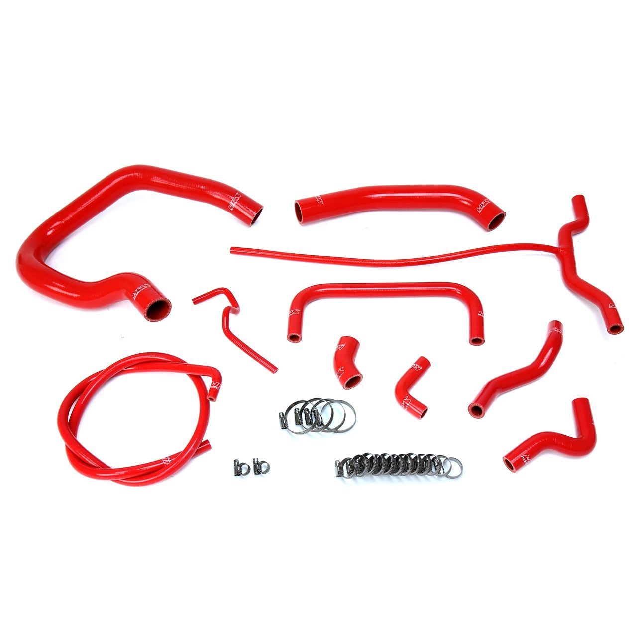 HPS Reinforced Red Silicone Radiator + Heater Hose Kit Coolant for Ford 04-11 Ranger 4.0L V6